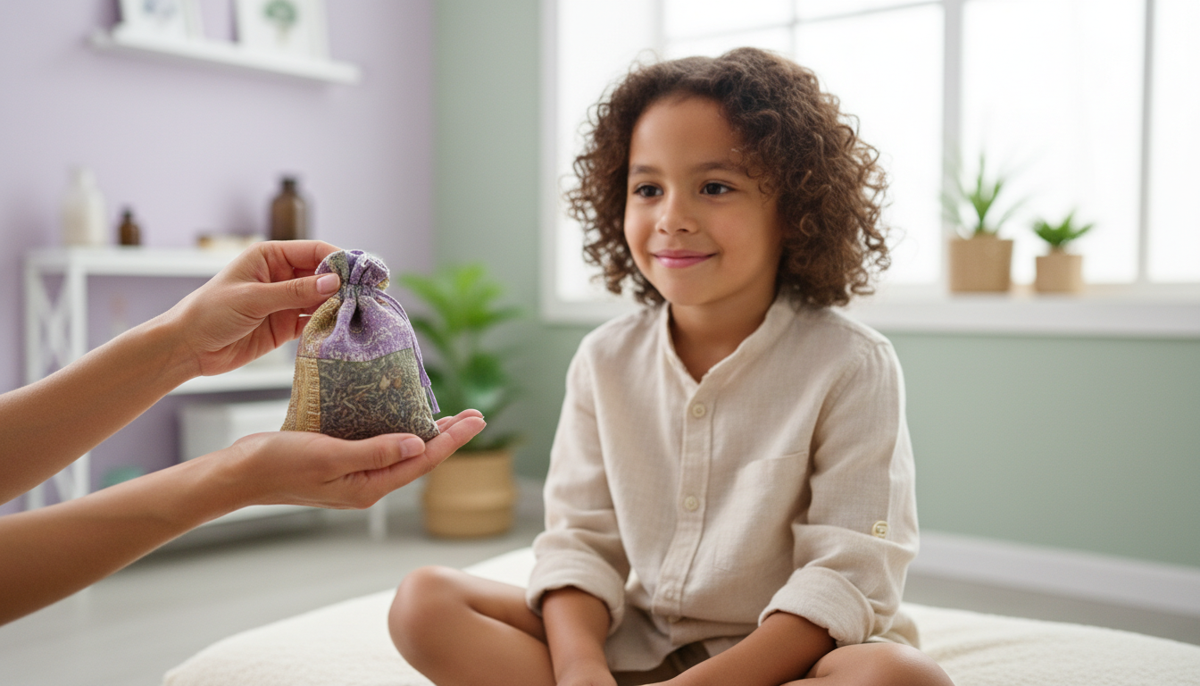 Child receiving gentle TCM treatment